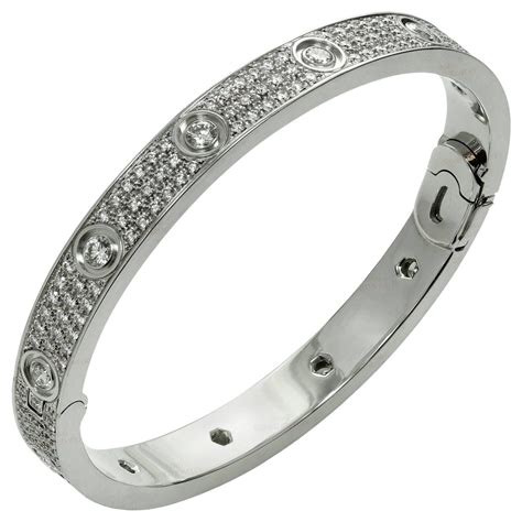 gold cartier bracelet with diamonds|cartier all diamond bracelet price.